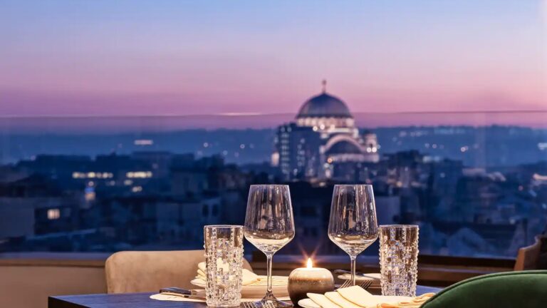 panoramic view from restaurant Twenty Two in Belgrade Serbia