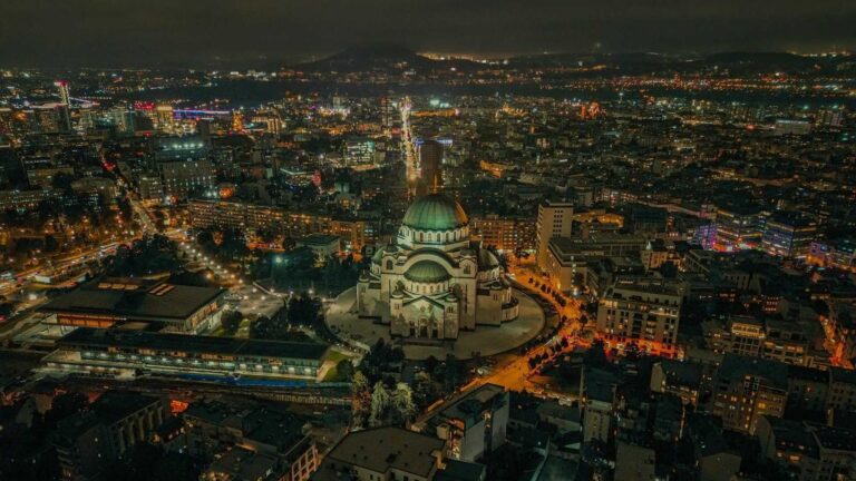 Belgrade, Serbia at night